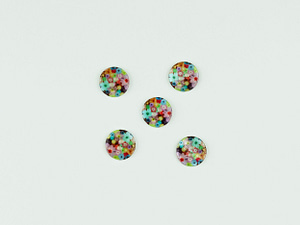 Multi coloured Floral Shell Buttons